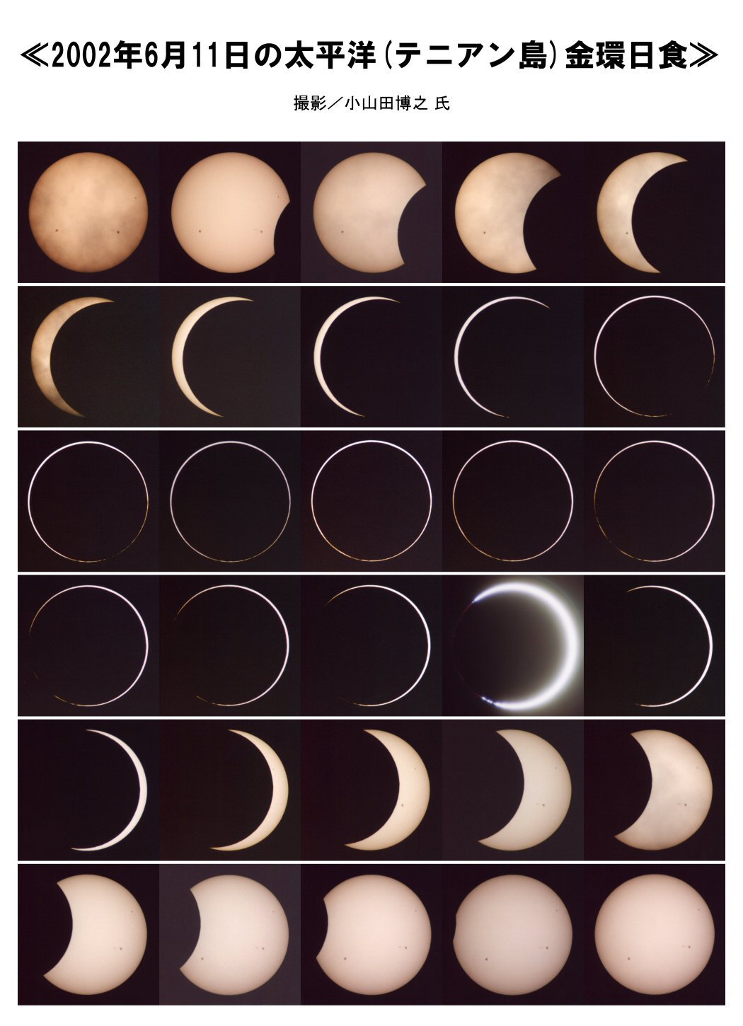 2002年6月11日の太平洋(テニアン島)金環日食